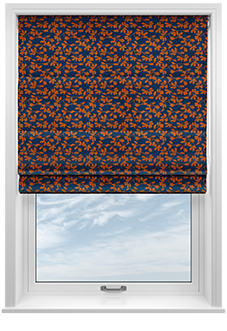 Oak Leaves Velvet, Autumn - Motorised Roman Blind